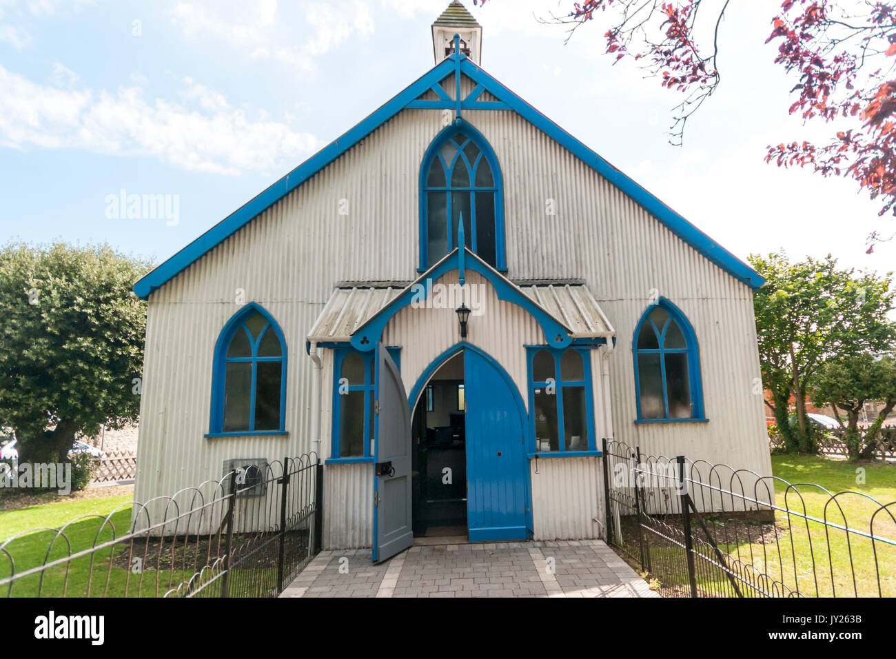 The church of St Michael’s and All Angels Tin Tabernacle in Hythe, Kent Stock Photo