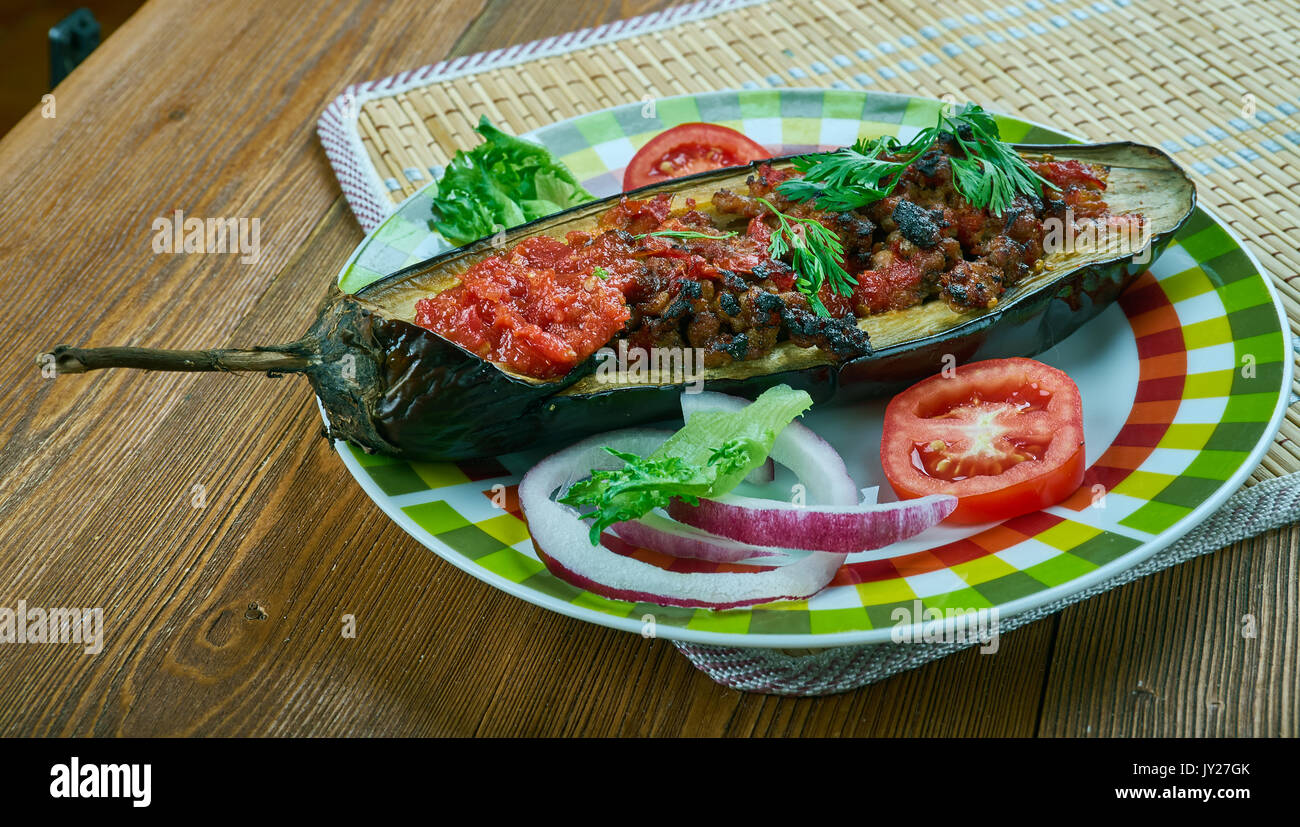 Arabic stuffed Eggplant Cheikh el mehchi , Palestinian Arabic Food