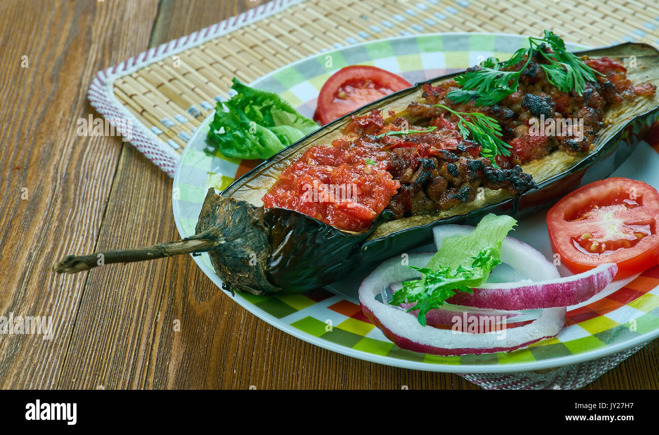 Arabic stuffed Eggplant Cheikh el mehchi , Palestinian Arabic Food