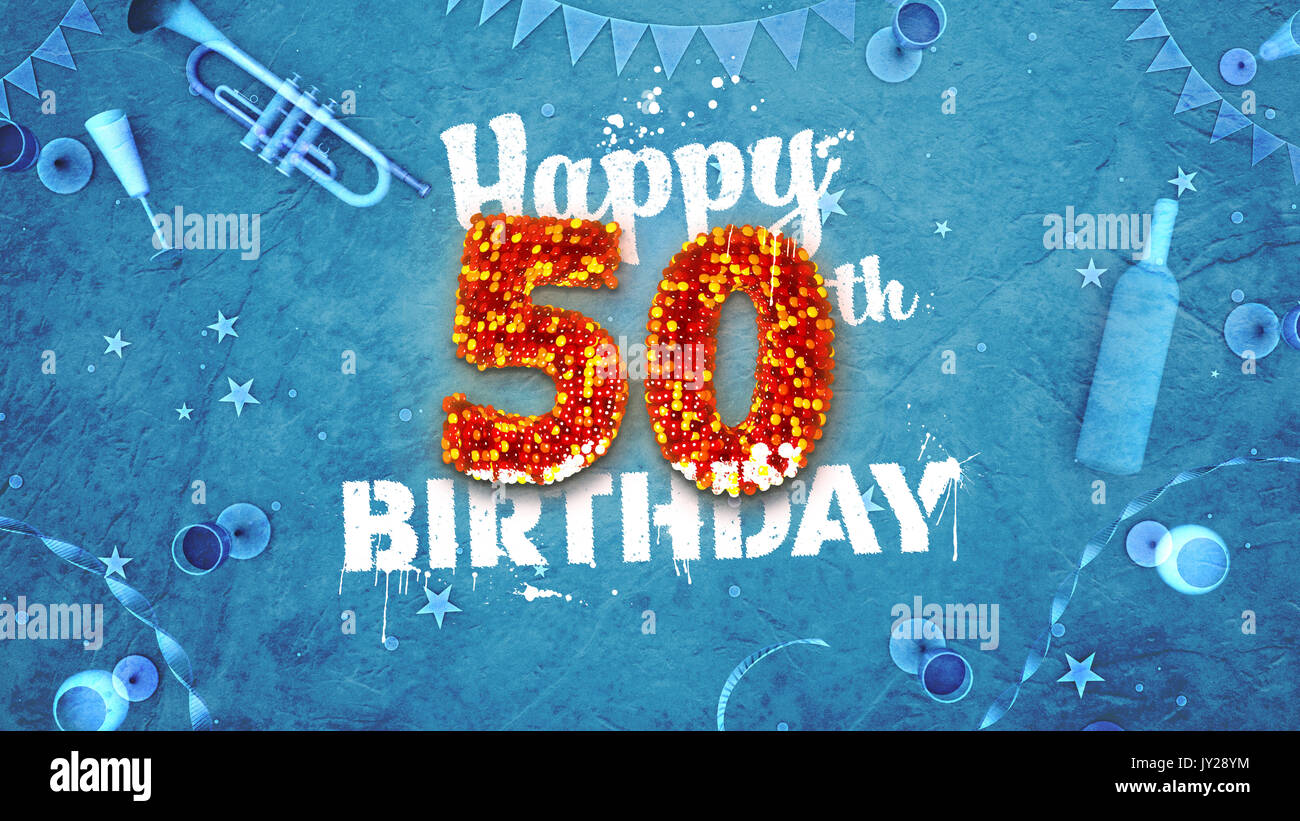Happy 50th birthday hi-res stock photography and images - Alamy
