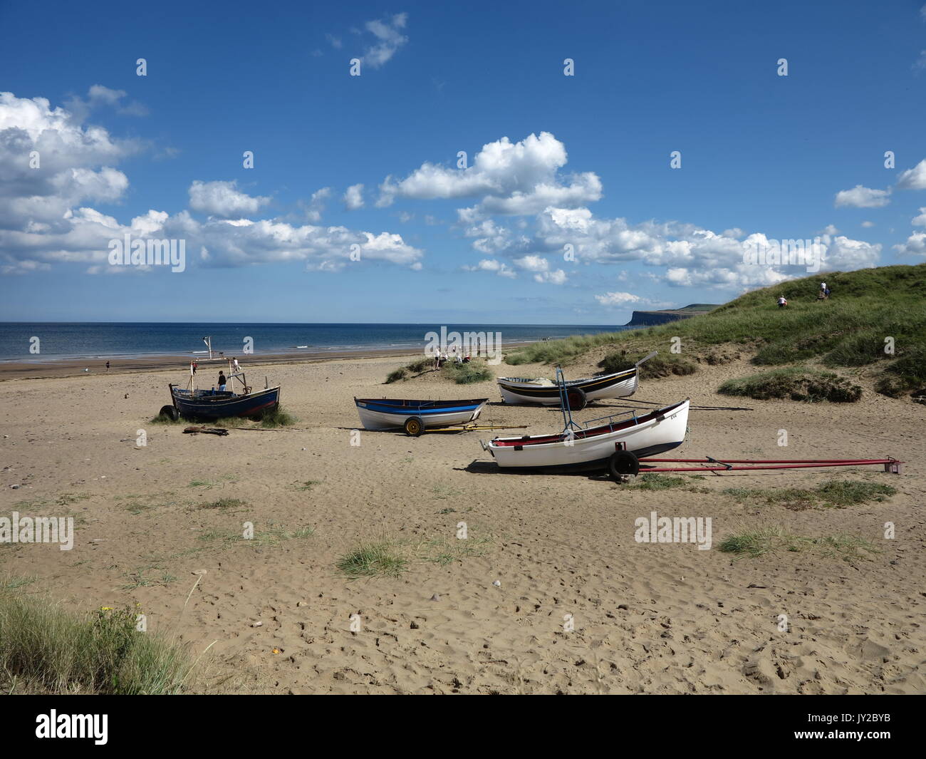Fishing boats at the beach in MarskebytheSea Stock Photo Alamy