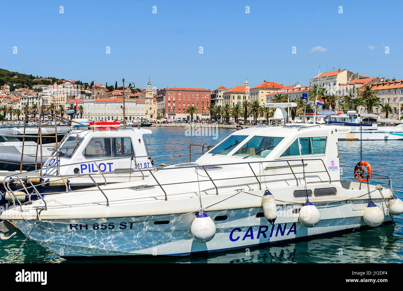 Parking for yachts and boats in Split, Croatia Stock Photo Alamy