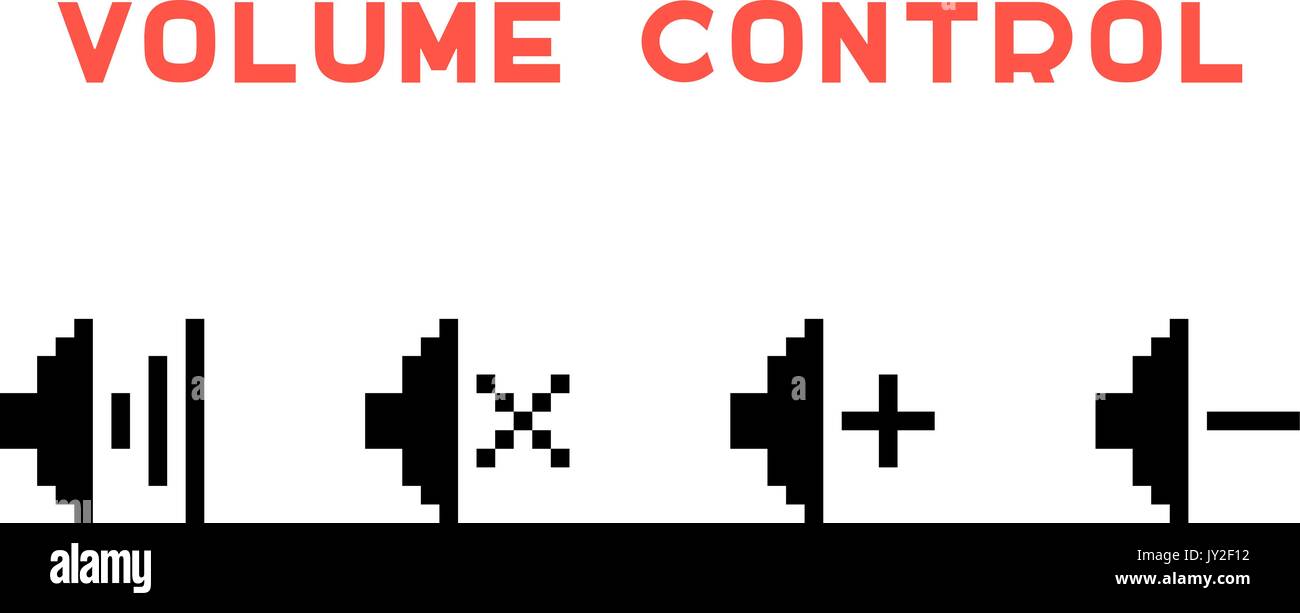 volume control set in pixel art Stock Vector Image & Art Alamy