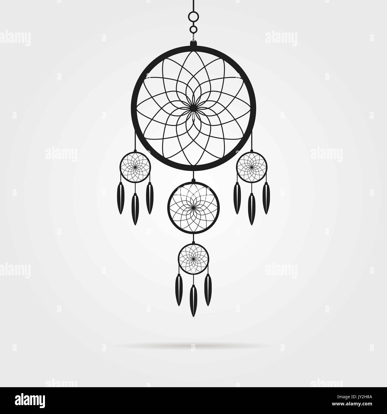 Lace Dream Catcher Icon Simple Vector. Tribal Aztec Stock Vector