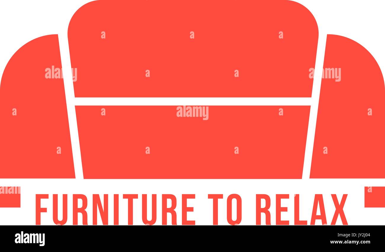 furniture to relax with red sofa Stock Vector