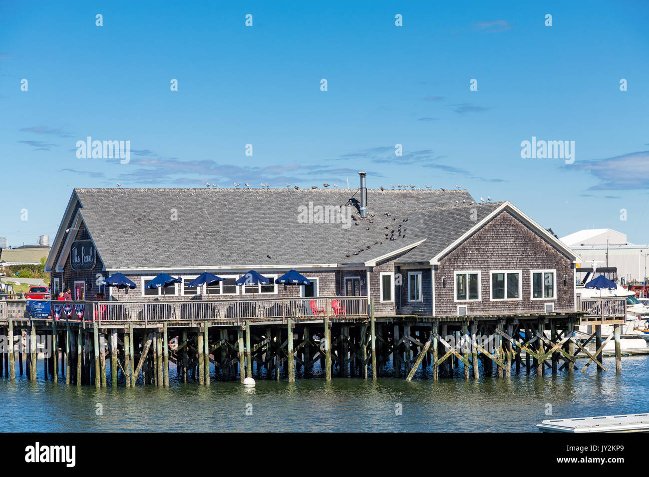 The Pearl Seafood restaurant in Rockland Maine Stock Photo Alamy
