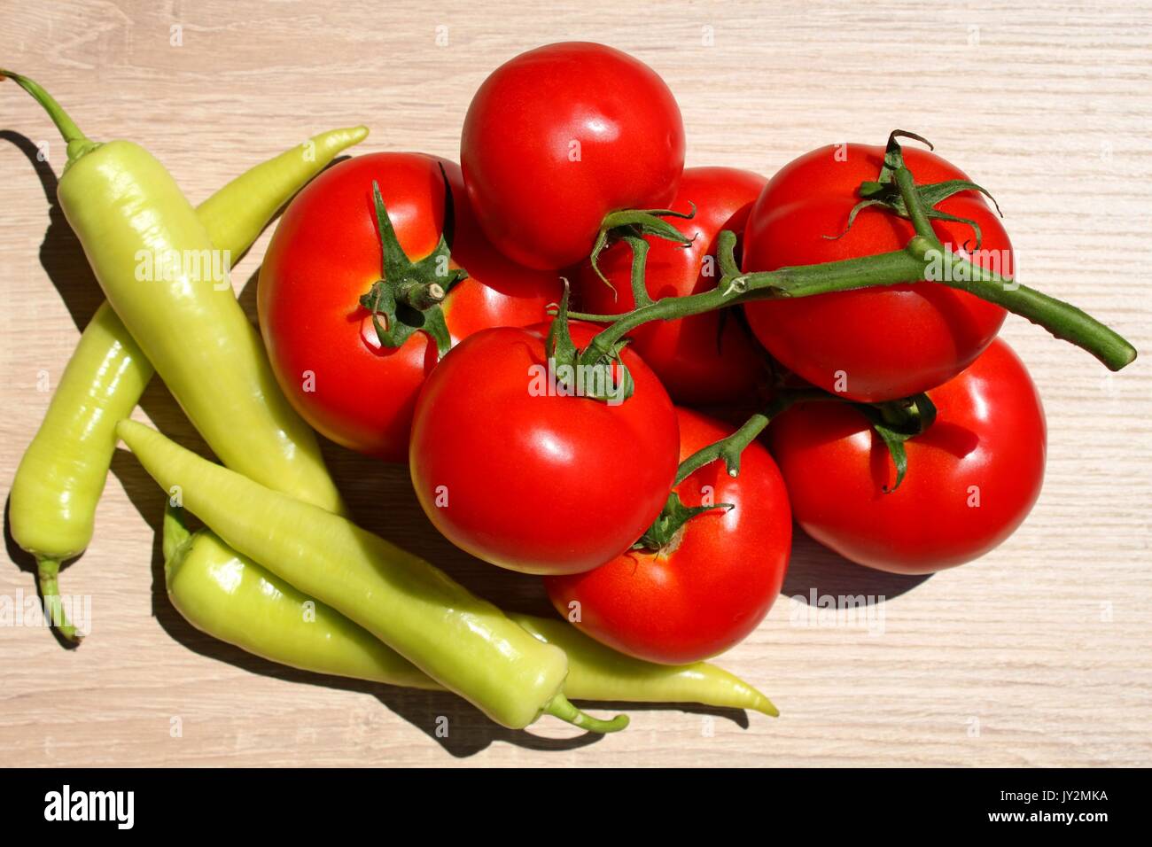 Fresh tomatoes peppers on hi-res stock photography and images - Alamy