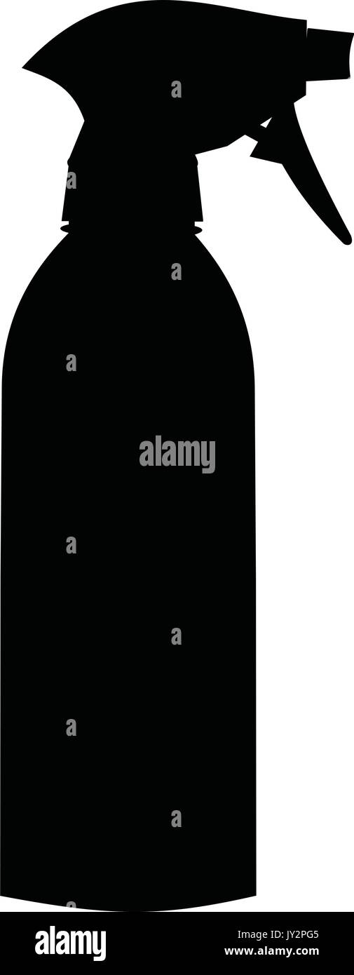 A black and white silhouette of a spray bottle Stock Vector Image & Art ...
