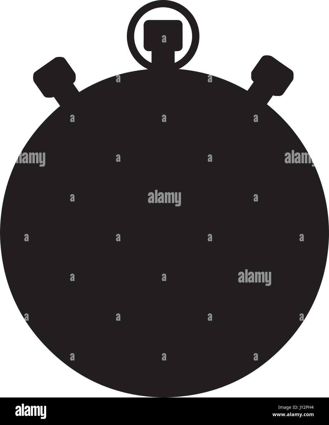 A black and white silhouette of a stopwatch Stock Vector Image & Art ...