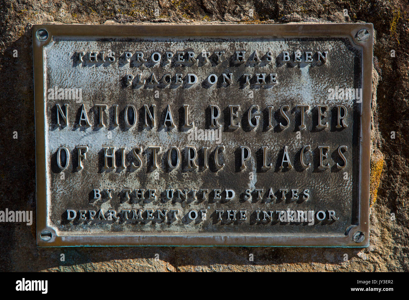 National Register of Historic Places plaque, Benton County Museum, Philomath, Oregon Stock Photo