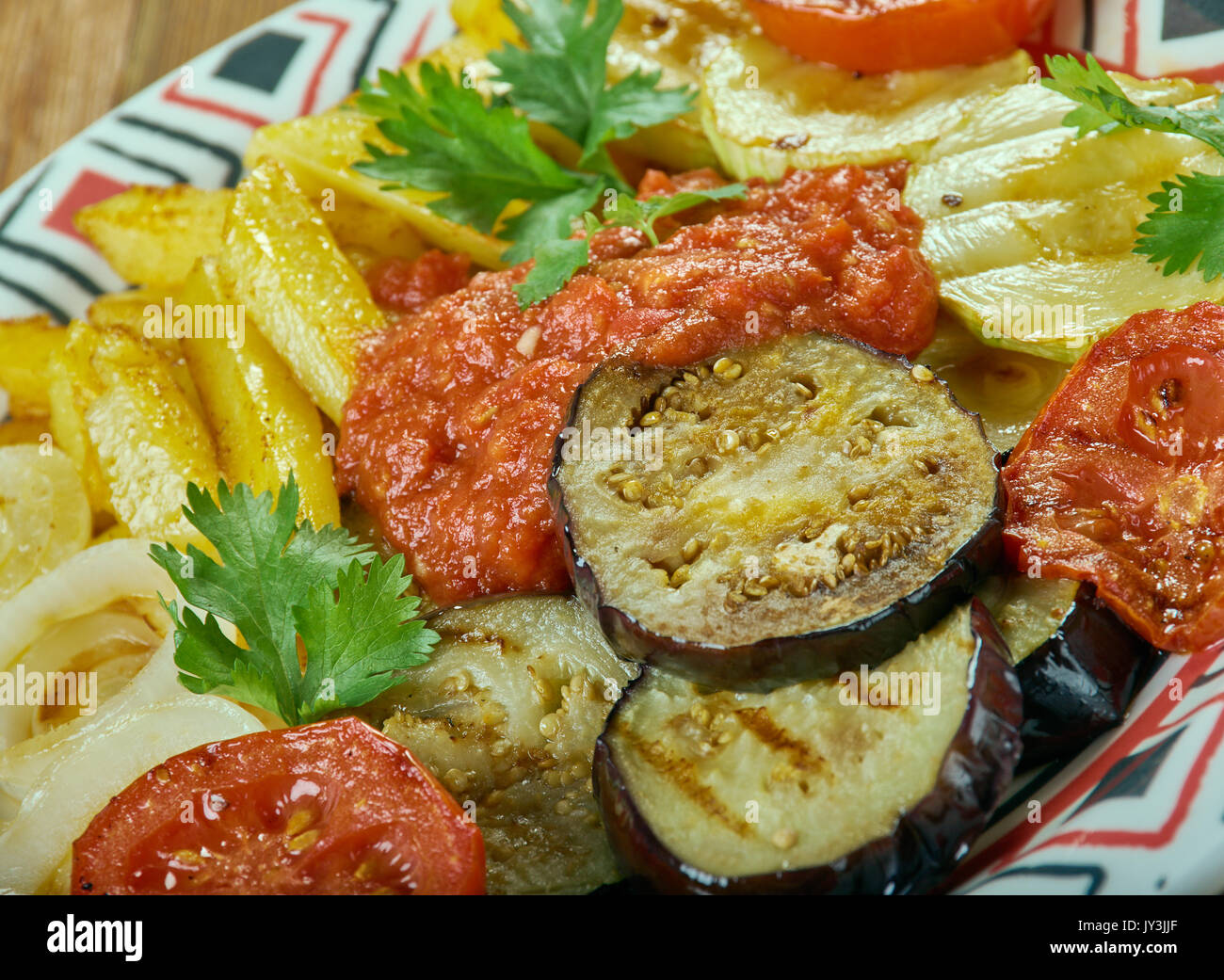 Karisik Kizartma - Mix of seasonal fried vegetables. Turkish cuisine ...