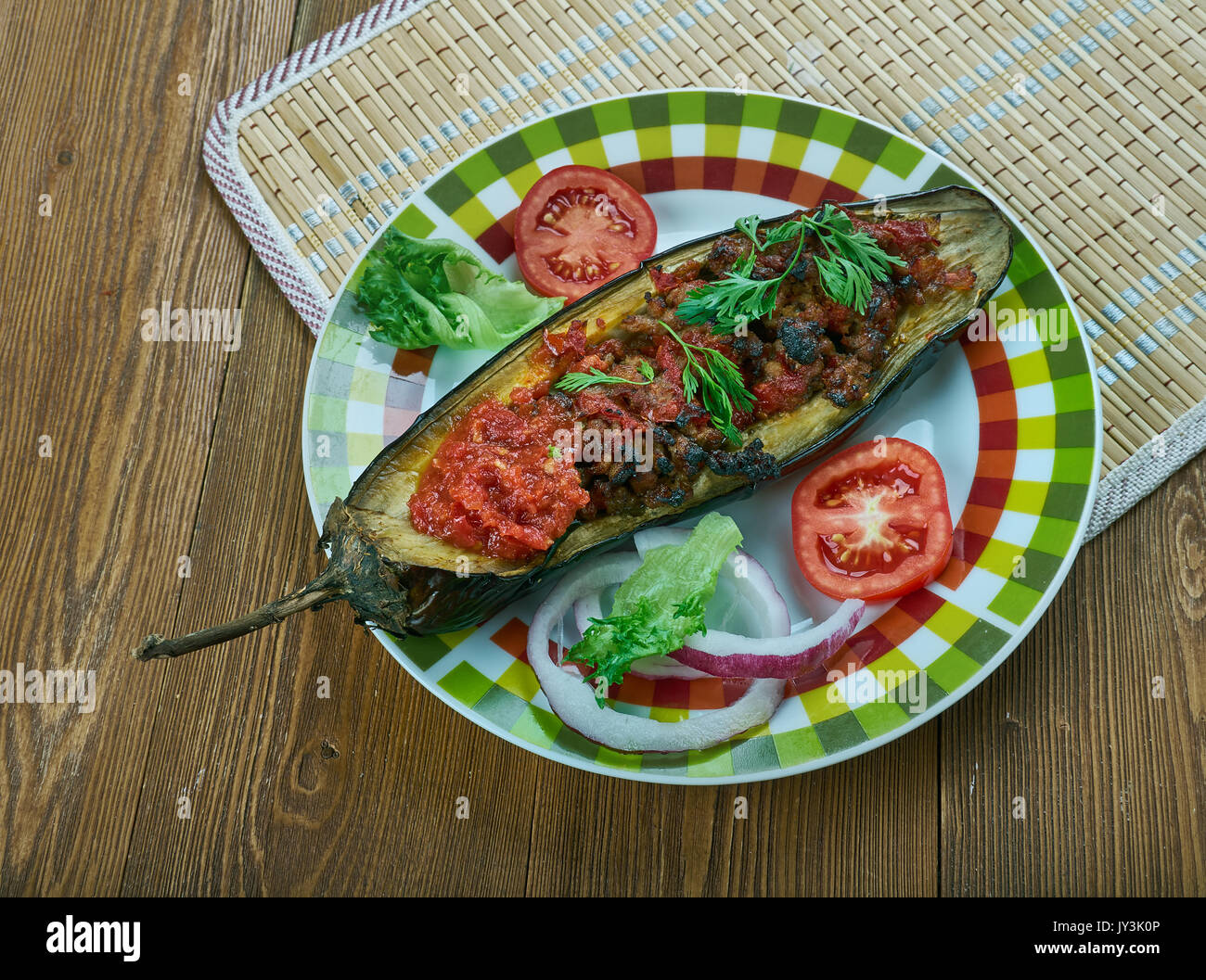 Arabic stuffed Eggplant Cheikh el mehchi , Palestinian Arabic Food