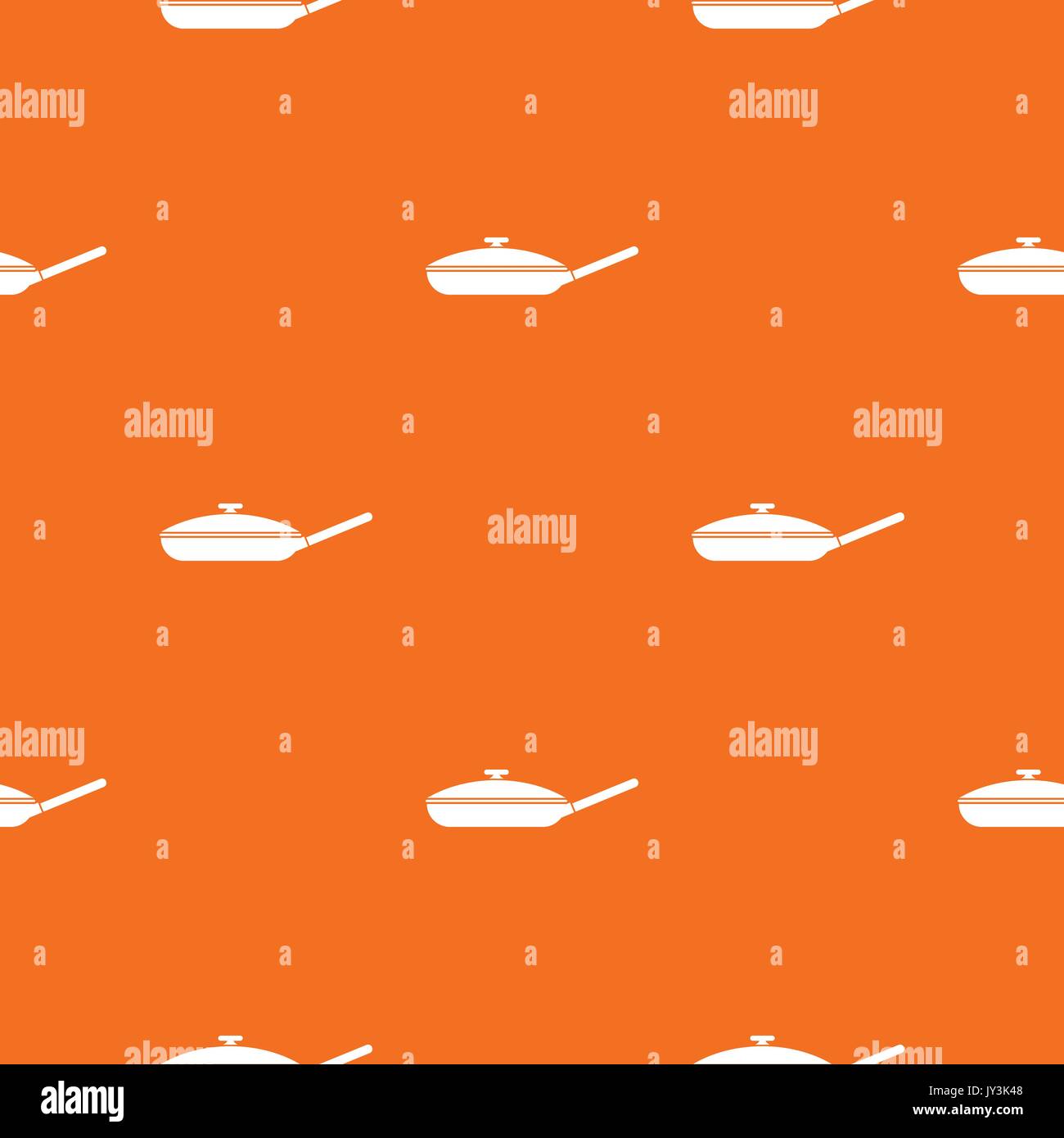 Black frying pan pattern seamless Stock Vector
