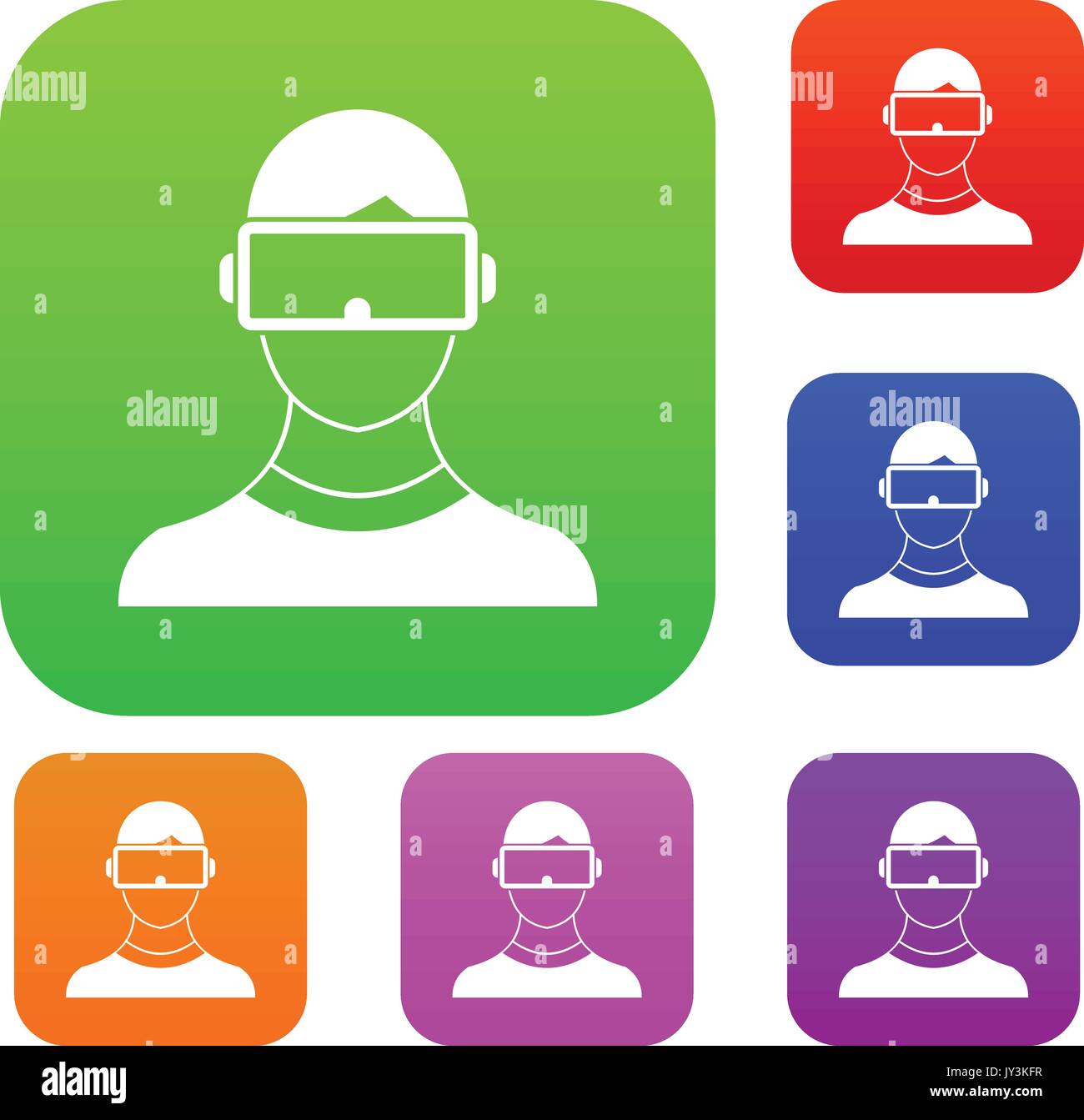 Virtual 3d reality goggles set collection Stock Vector Image & Art Alamy