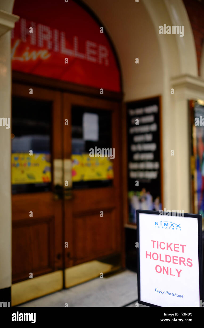 Michael Jackson's Thriller at the Lyric Theatre in Shaftesbury Avenue, in London's West End Stock Photo