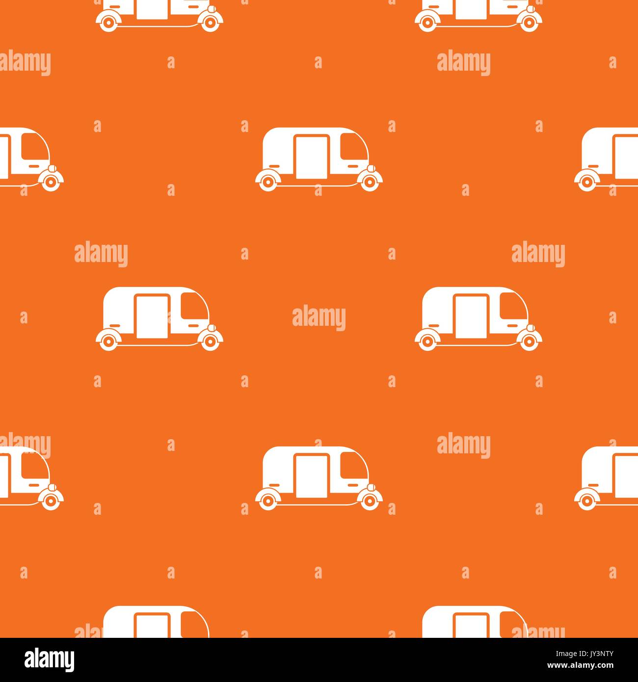 Thailand three wheel native taxi pattern seamless Stock Vector