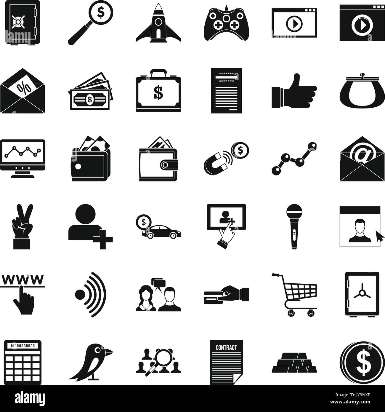Digital development icons set, simple style Stock Vector Image & Art ...