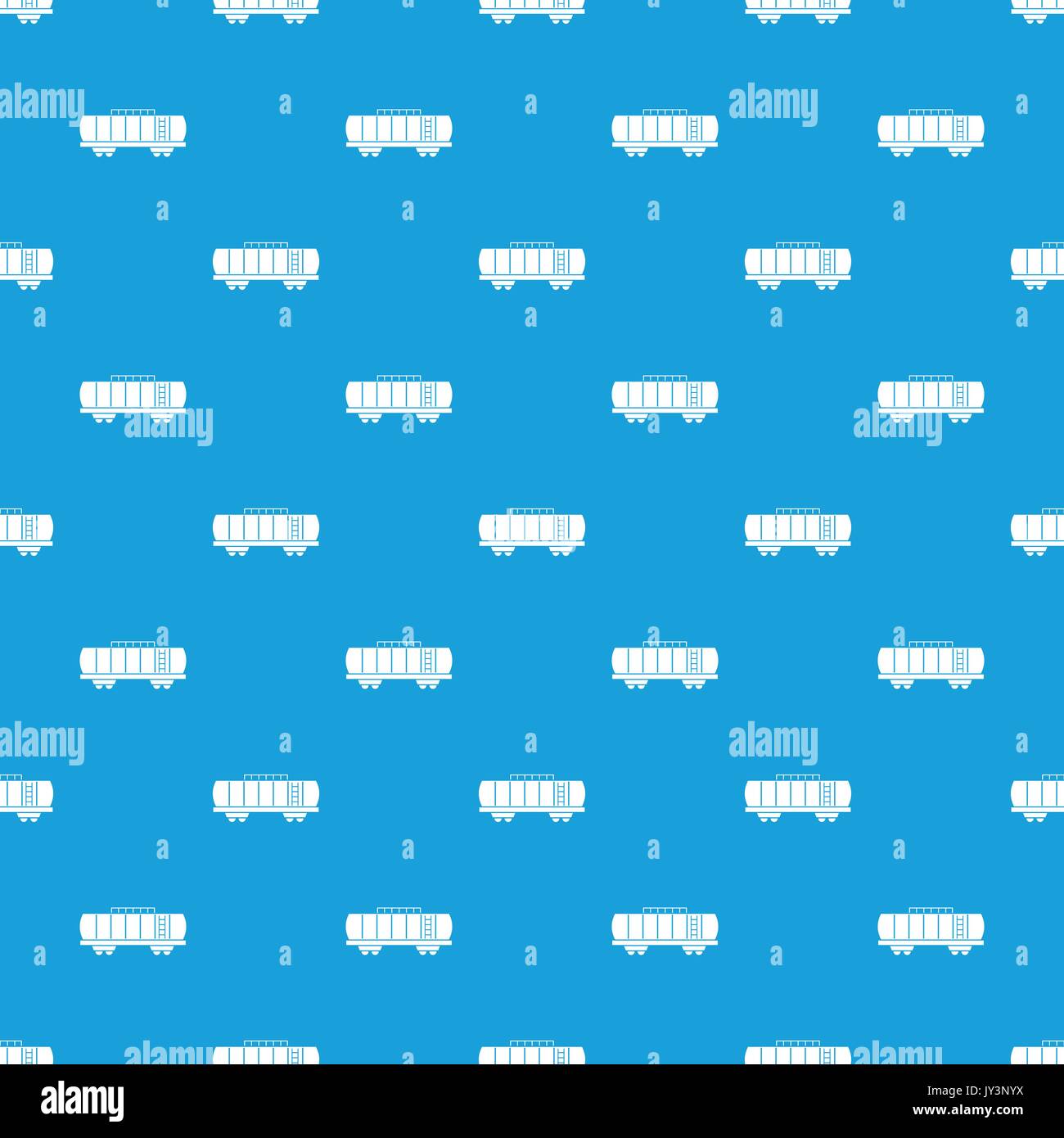 Oil railway tank pattern seamless blue Stock Vector