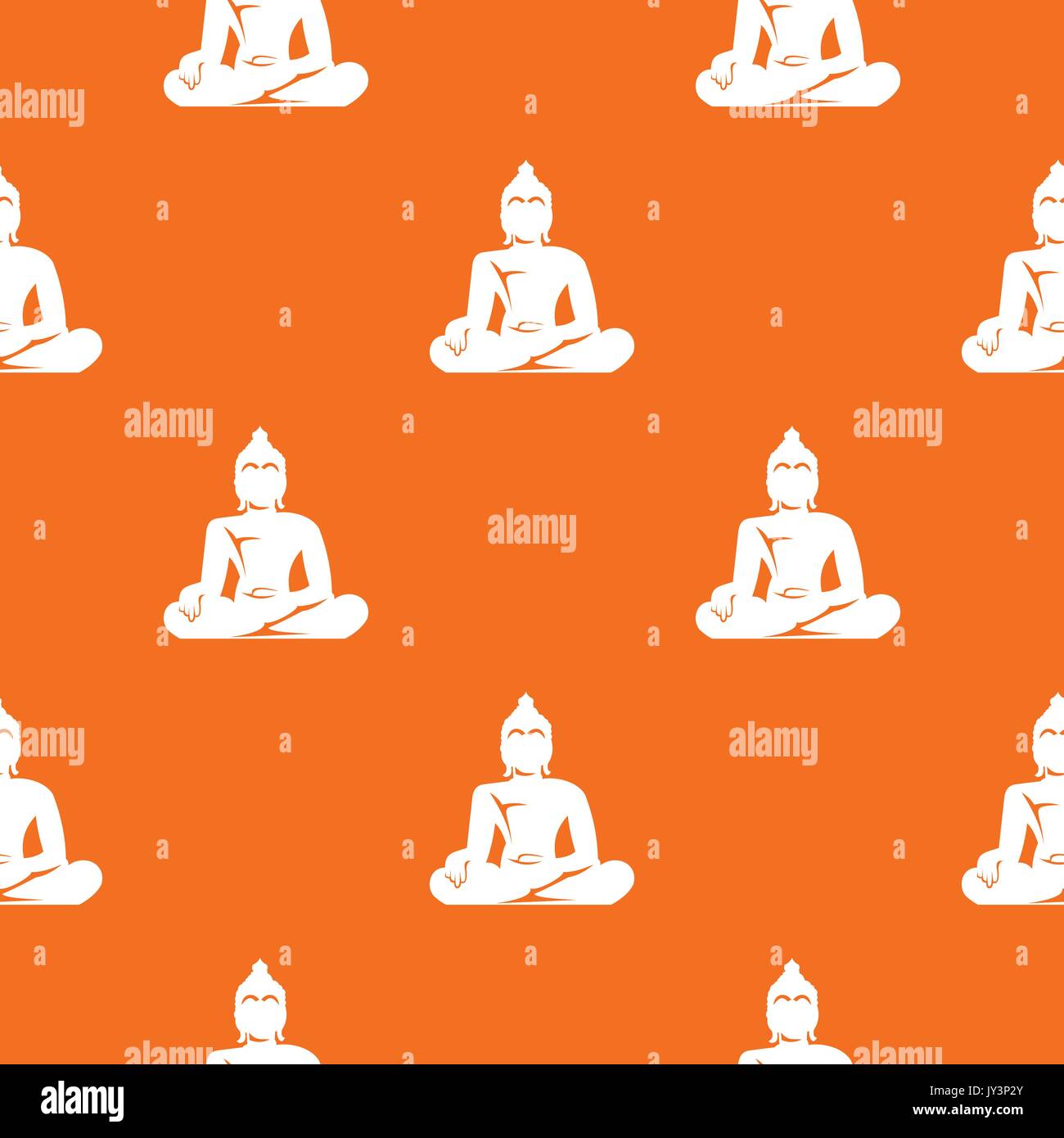 Statue of Buddha sitting in lotus pose pattern seamless Stock Vector ...