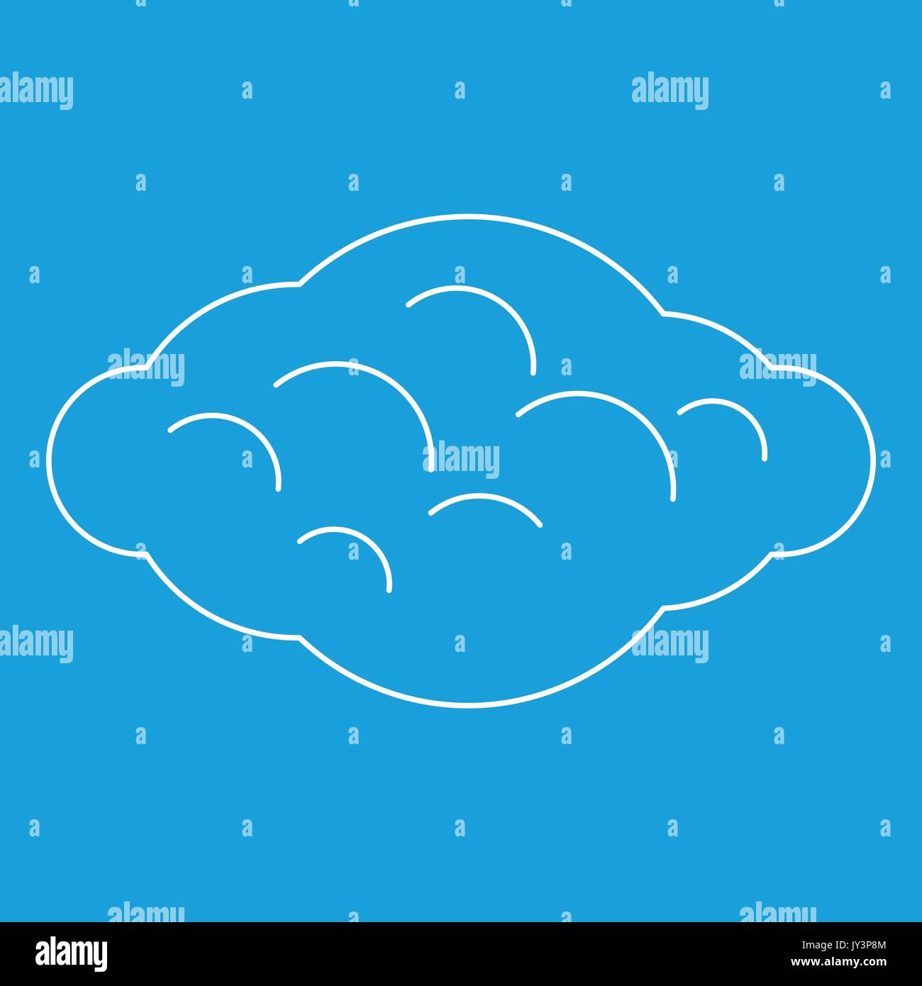 Curly cloud icon, outline style Stock Vector Image & Art - Alamy