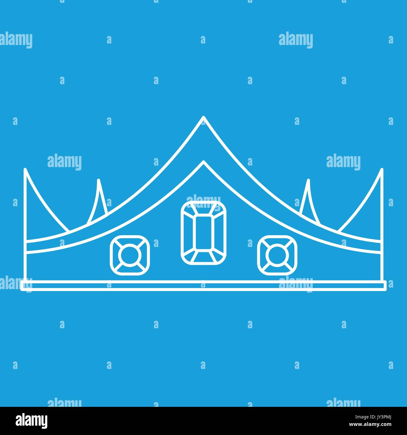 Crown icon, outline style Stock Vector Image & Art - Alamy