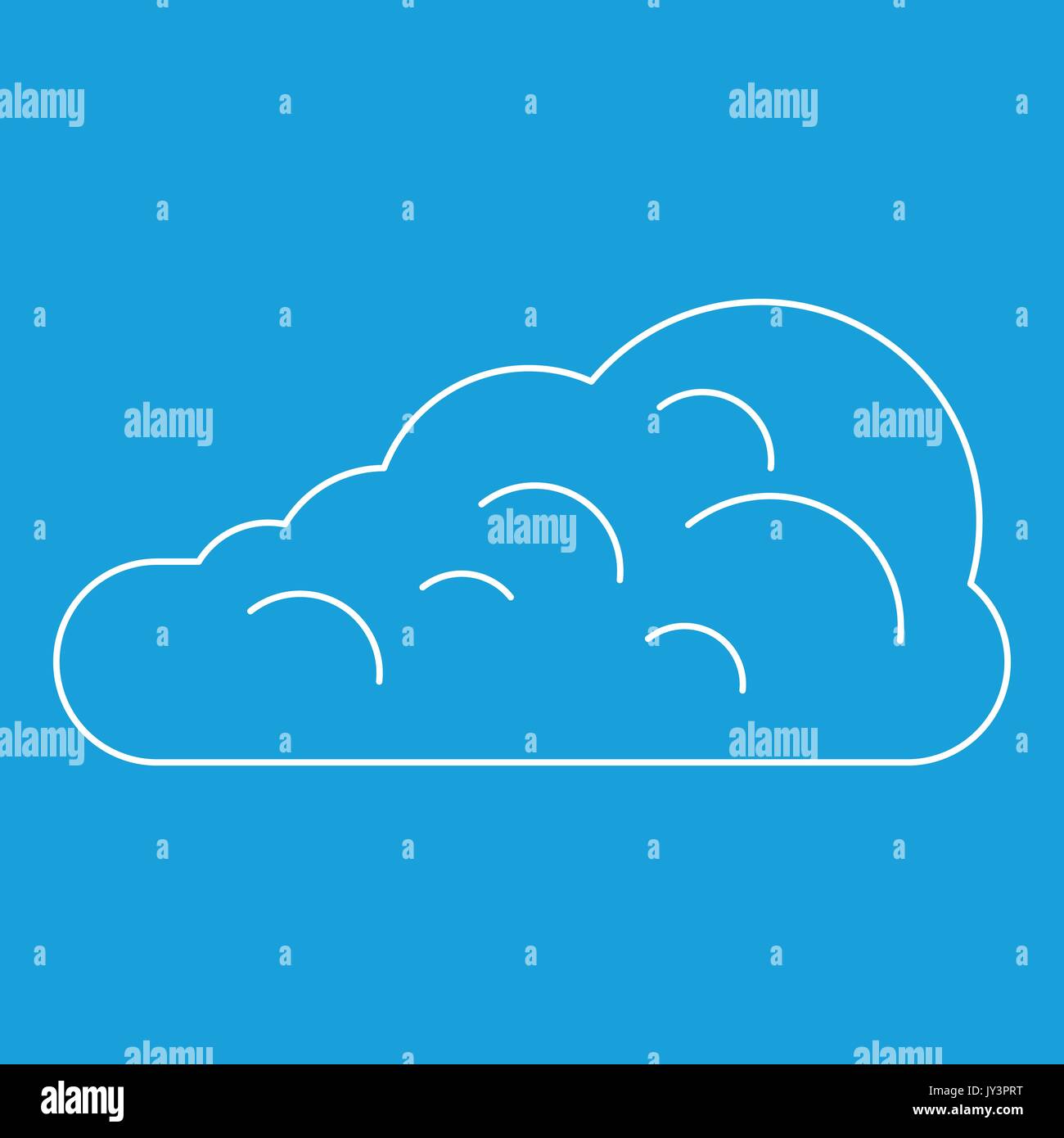 Curly cloud icon outline illustration hi-res stock photography and ...