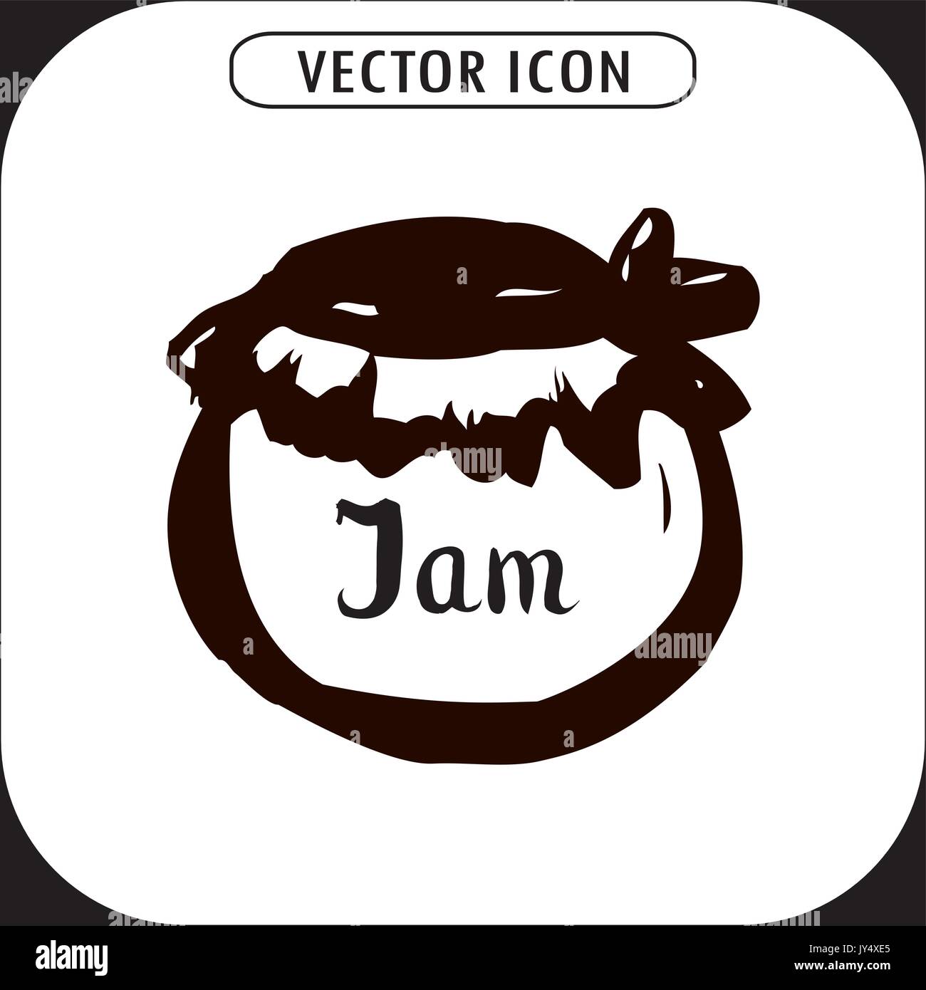 Bank jam icon. hand drawing, vector illustration Stock Vector