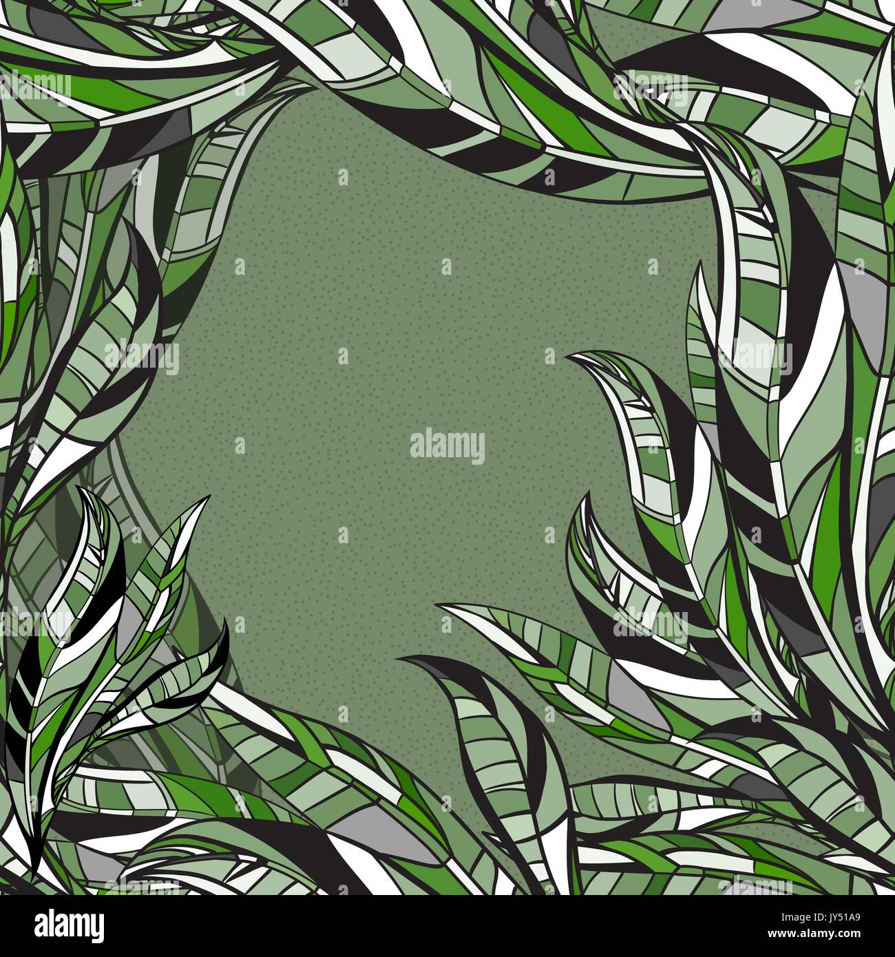 Leaves hand drawn seamless pattern. Vector nature leaf illustration ...