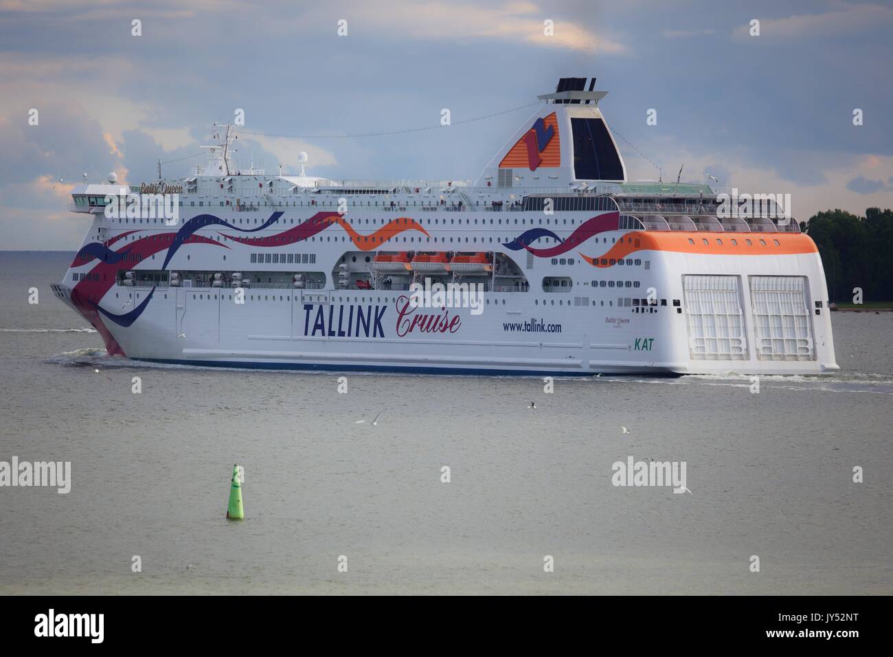 Tallink Cruise, Baltic Queen, on route from Helsinki Stock Photo