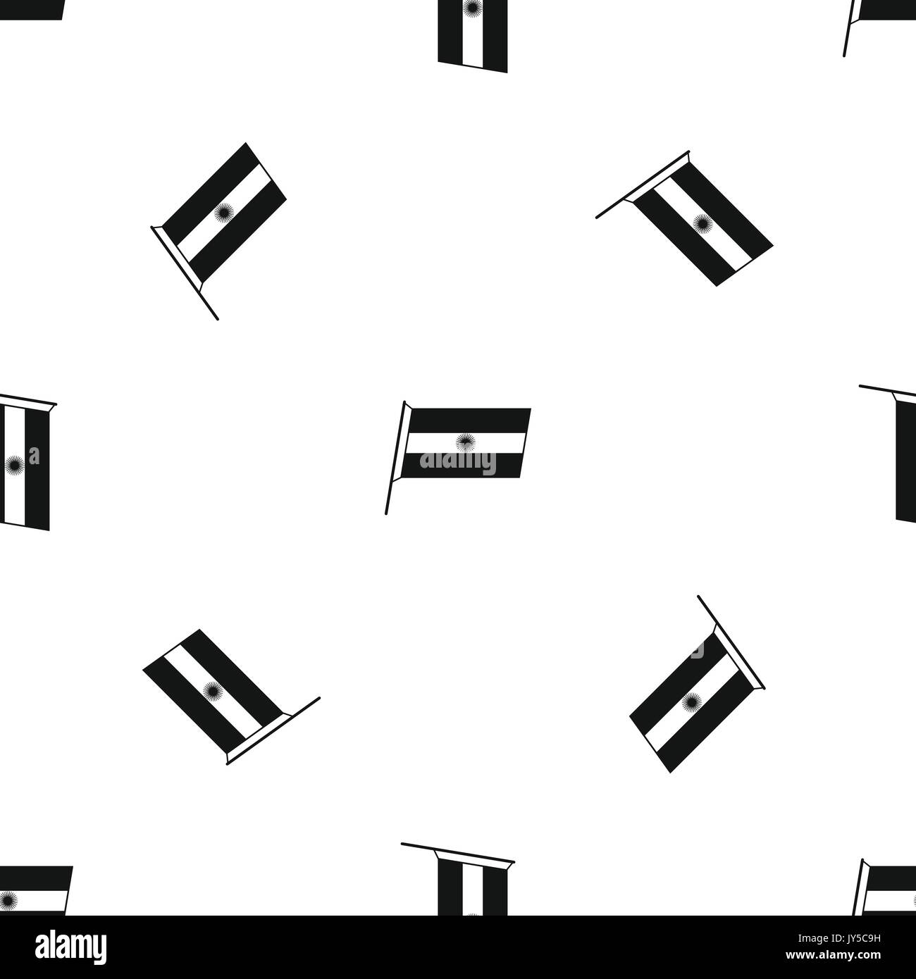 Flag of Argentina pattern seamless black Stock Vector