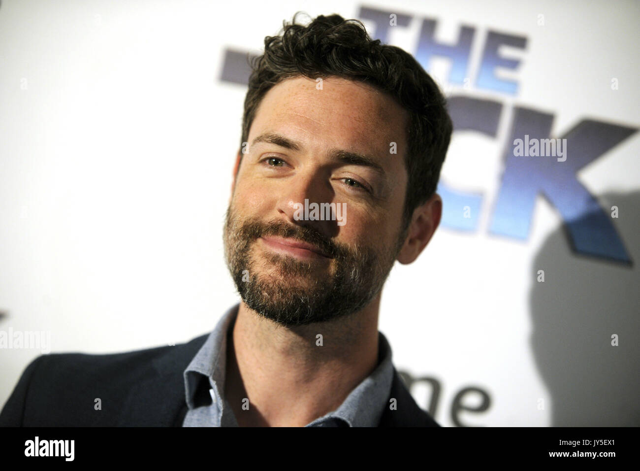 Brendan Hines attends 'The Tick' premiere at Village East Cinema on August 16, 2017 in New York City. | Verwendung weltweit Stock Photo