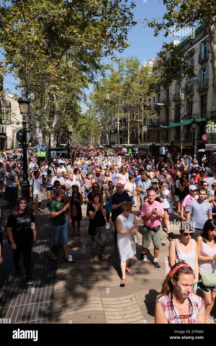 Barcelona Spain 18th Aug 2017 Demonstration Barcelona Against Barcelona Spain 18th Aug 2017 Demonstration Barcelona Against