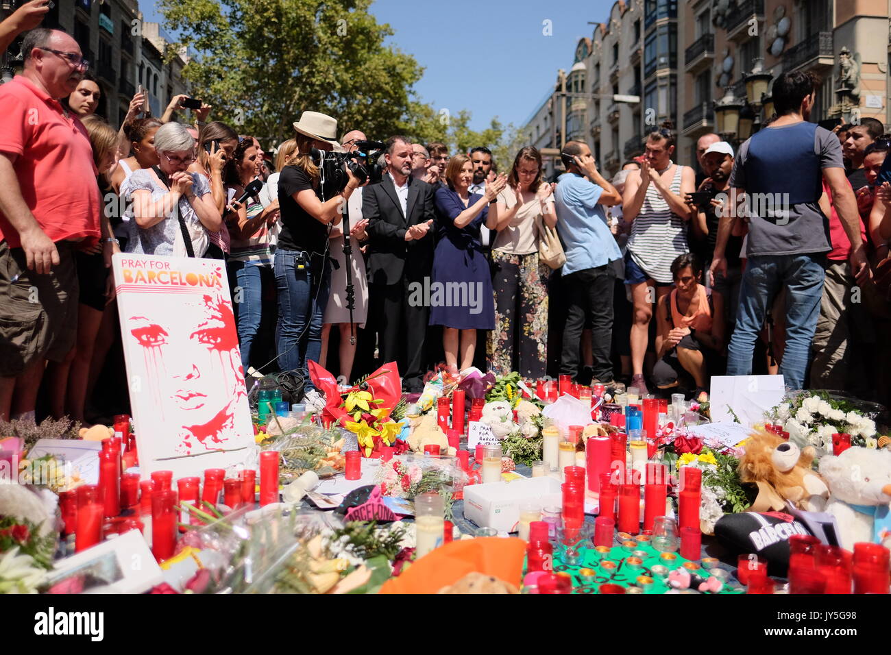 Barcelona Spain 18th Aug 2017 Demonstration Barcelona Against Barcelona Spain 18th Aug 2017 Demonstration Barcelona Against