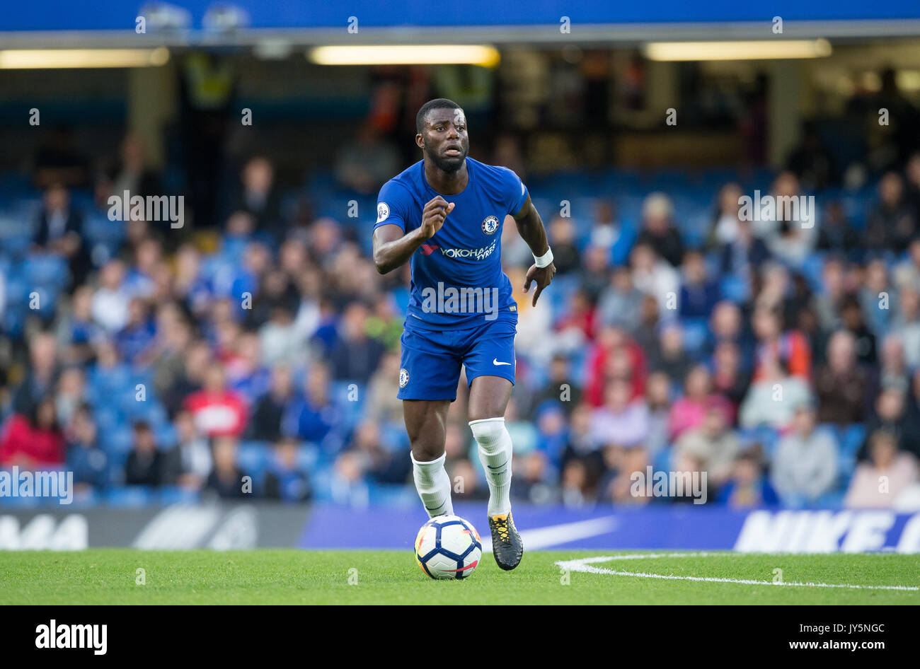 London, UK. 18th Aug, 2017.  London, UK. 18th Aug, 2017. Joseph COLLEY of Chelsea in action during the U23 Premier League 2 match between Chelsea and Derby County at Stamford Bridge, London, England on 18 August 2017. Photo by Andy Rowland. **EDITORIAL USE ONLY FA Premier League and Football League are subject to DataCo Licence. Credit: Andrew Rowland/Alamy Live News Credit: Andrew Rowland/Alamy Live News Stock Photo