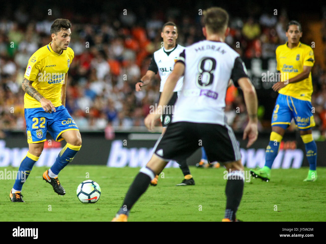 X.Navarro spanish La Liga match between Valencia cf and UD Las Palmas at  Mestalla Stadium on August 18, 2017 Stock Photo - Alamy
