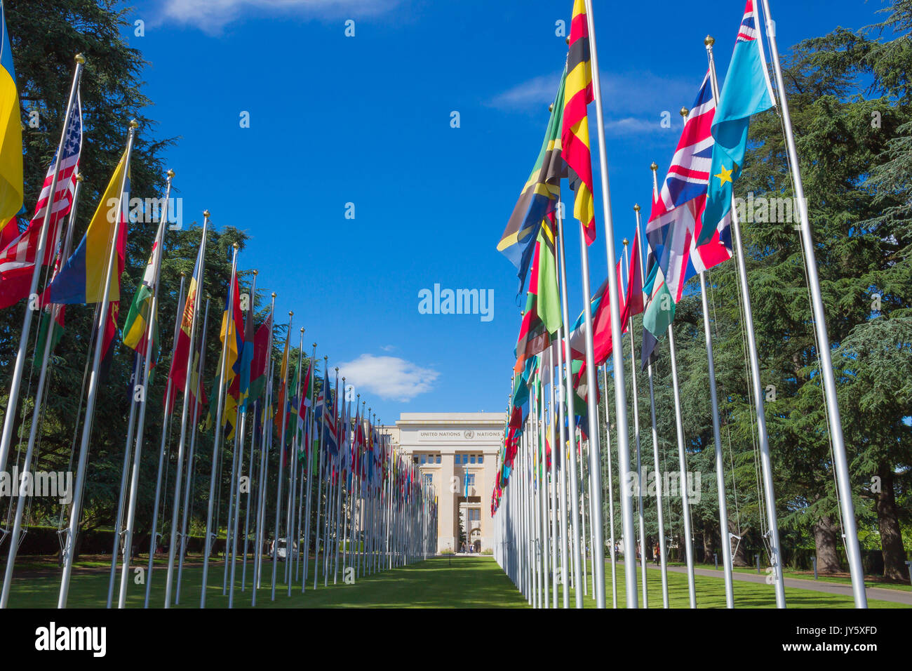 Gallery of national flags Stock Photo