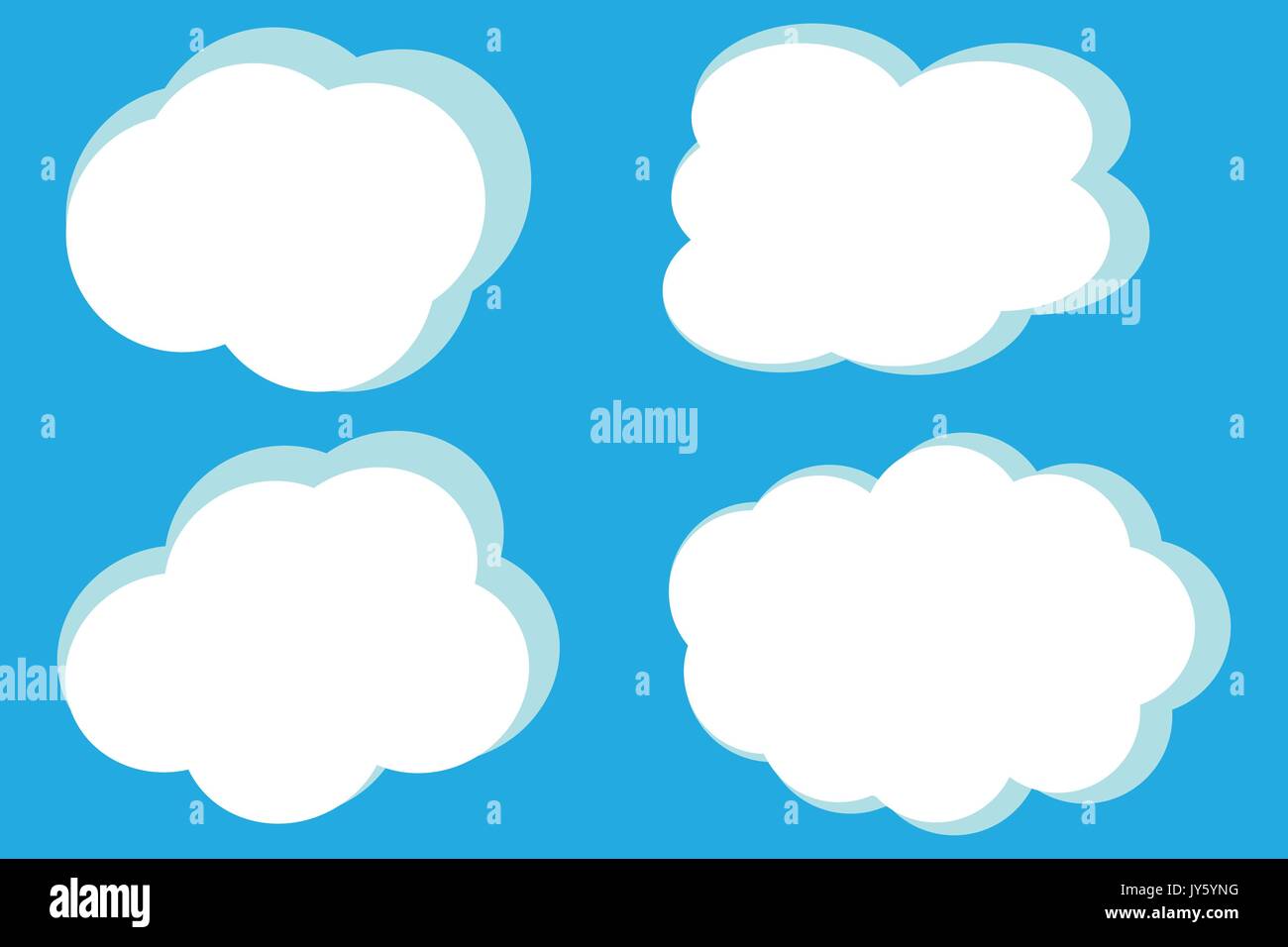 Vector illustration of clouds collection Stock Vector Image & Art - Alamy