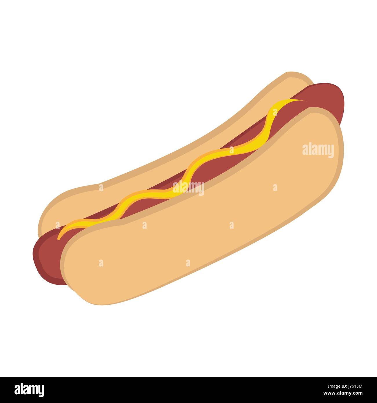Hotdog vector isolated on plain white background Stock Vector