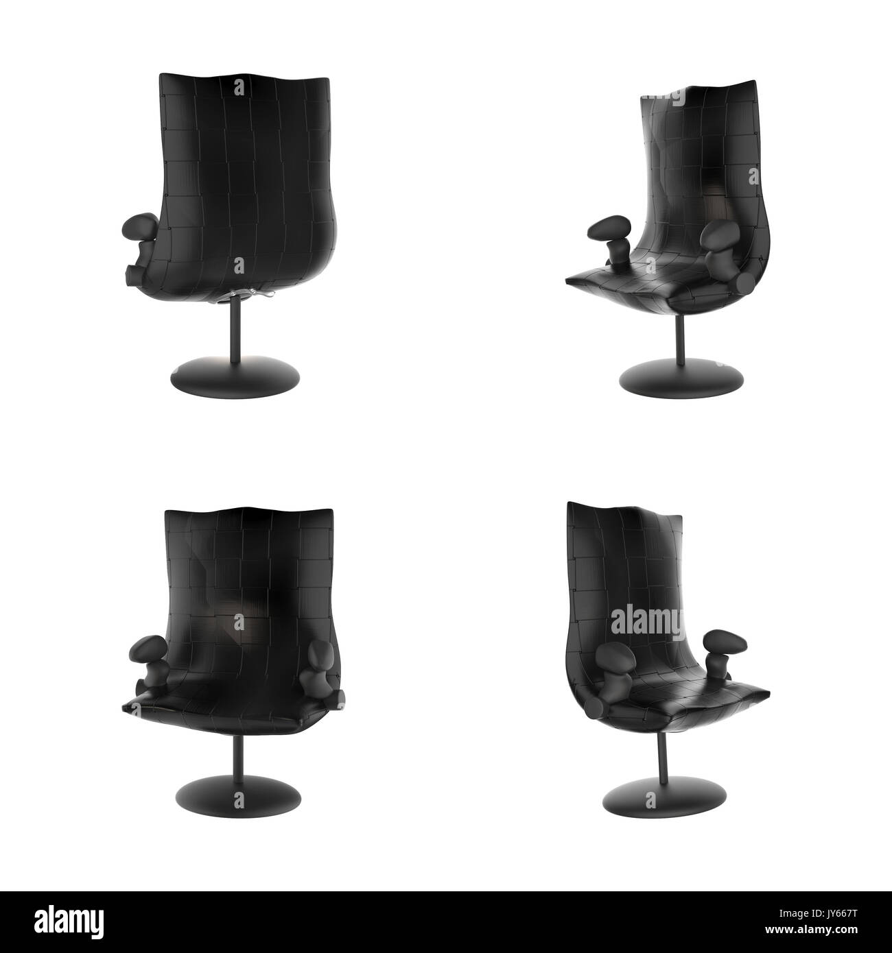 leather office chair isolated on white Stock Photo Alamy