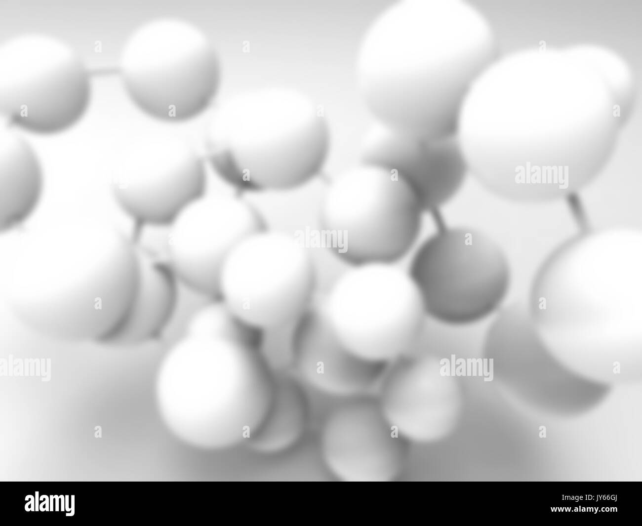 3d rendering circular molecul structure blurred background Stock Photo