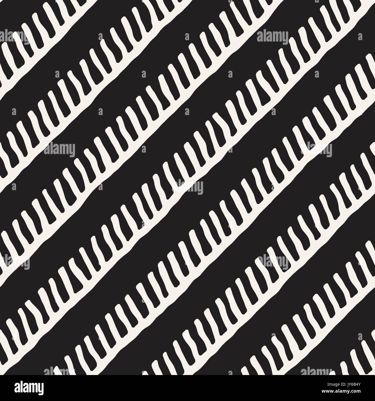 Seamless pattern with hand drawn brush strokes. Ink doodle grunge ...