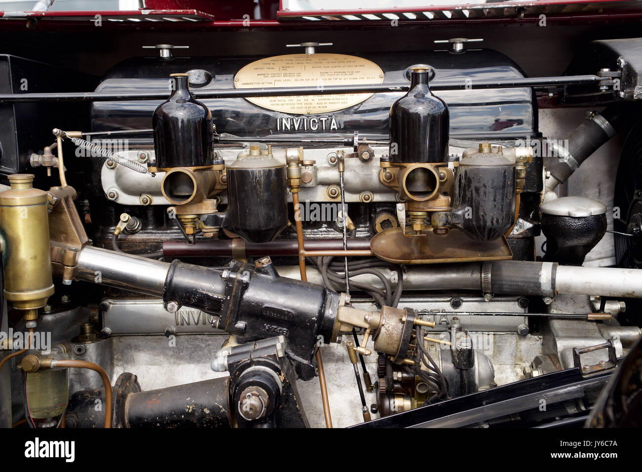 The engine block of an Invicta classic vintage car Stock Photo - Alamy