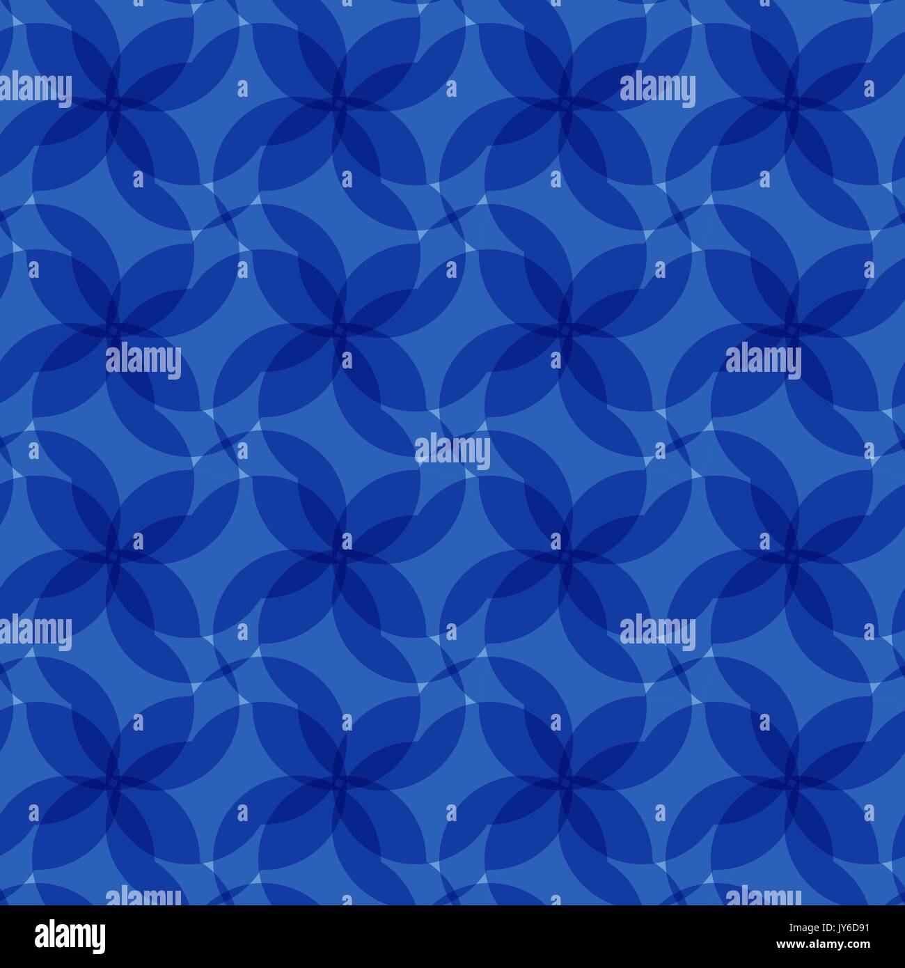 Peacock Blue Overlay Pattern. Seamless Background. Stylish Endless Texture. Good for Textile, Cover, Wrapping Paper. Repeating Ornament. Trendy Art. Stock Vector