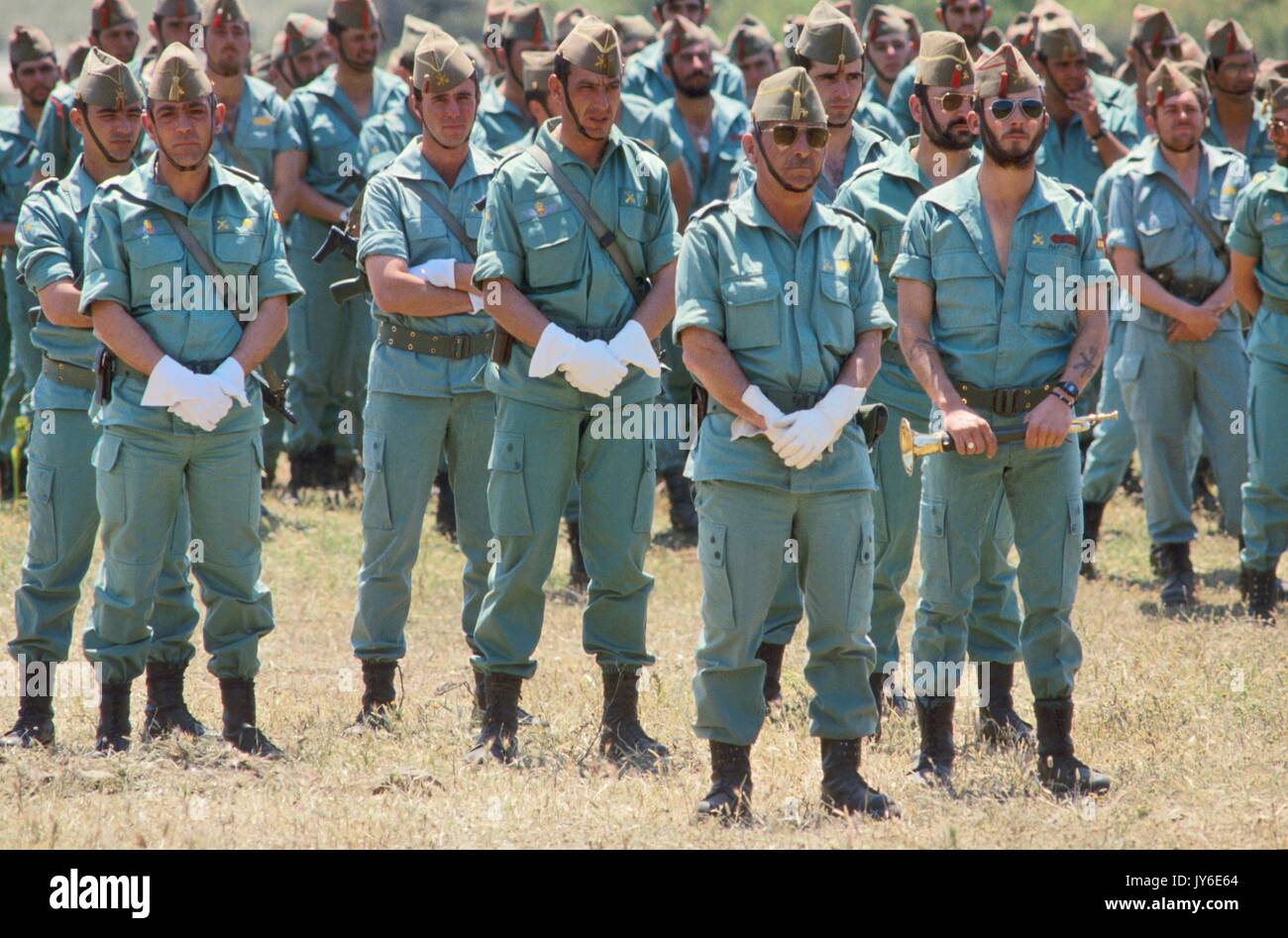 soldiers of "Tercio", the Spanish Foreign Legion (Legion Extranjera) during  NATO exercises at CapoTeulada (Sardinia, Italy Stock Photo - Alamy