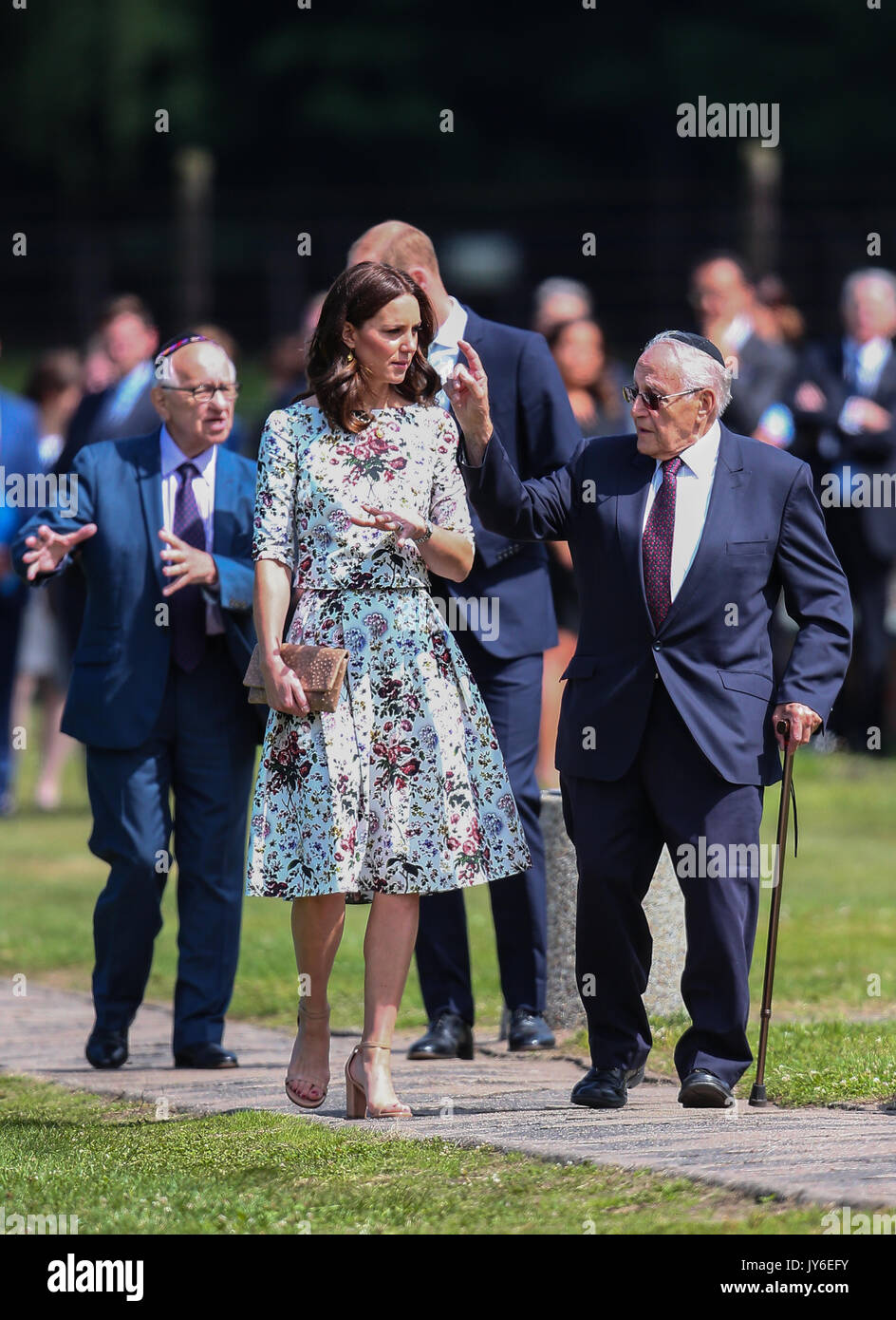 The Duke and Duchess of Cambridge visit Stutthof Concentration Camp near Gdansk during their tour of Poland and Germany  Featuring: Prince William, Duke of Cambridge, Catherine Duchess of Cambridge, Kate Middleton Where: Gdansk, Poland When: 18 Jul 2017 Credit: John Rainford/WENN.com Stock Photo