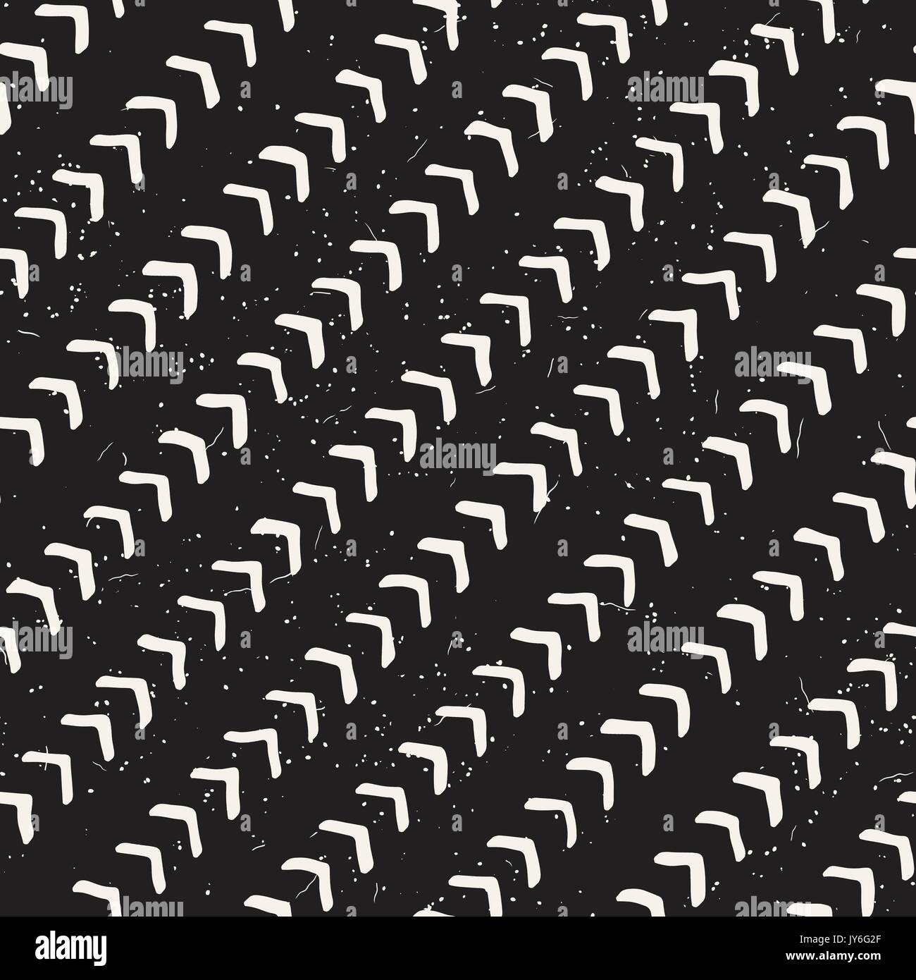 Seamless pattern with hand drawn brush strokes. Ink doodle grunge ...