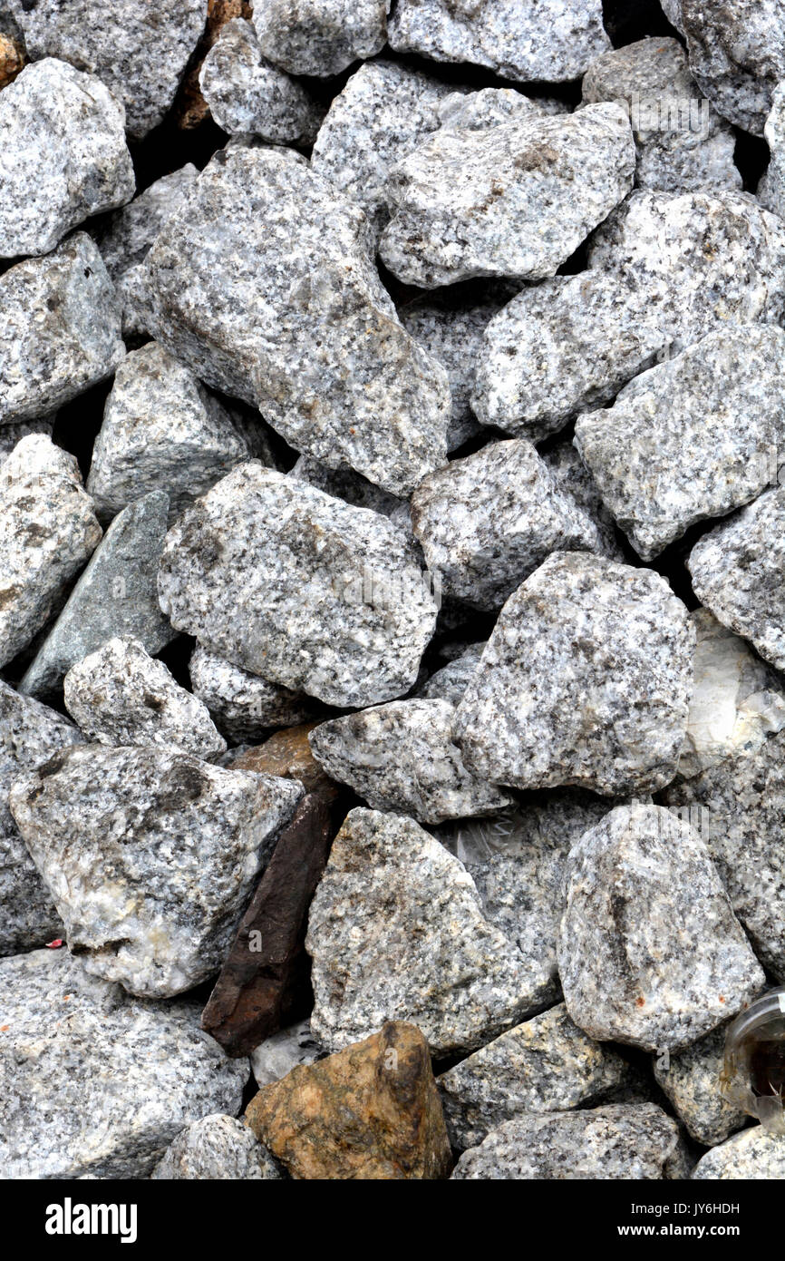 Stones on ground texture.Rock texture background Stock Photo
