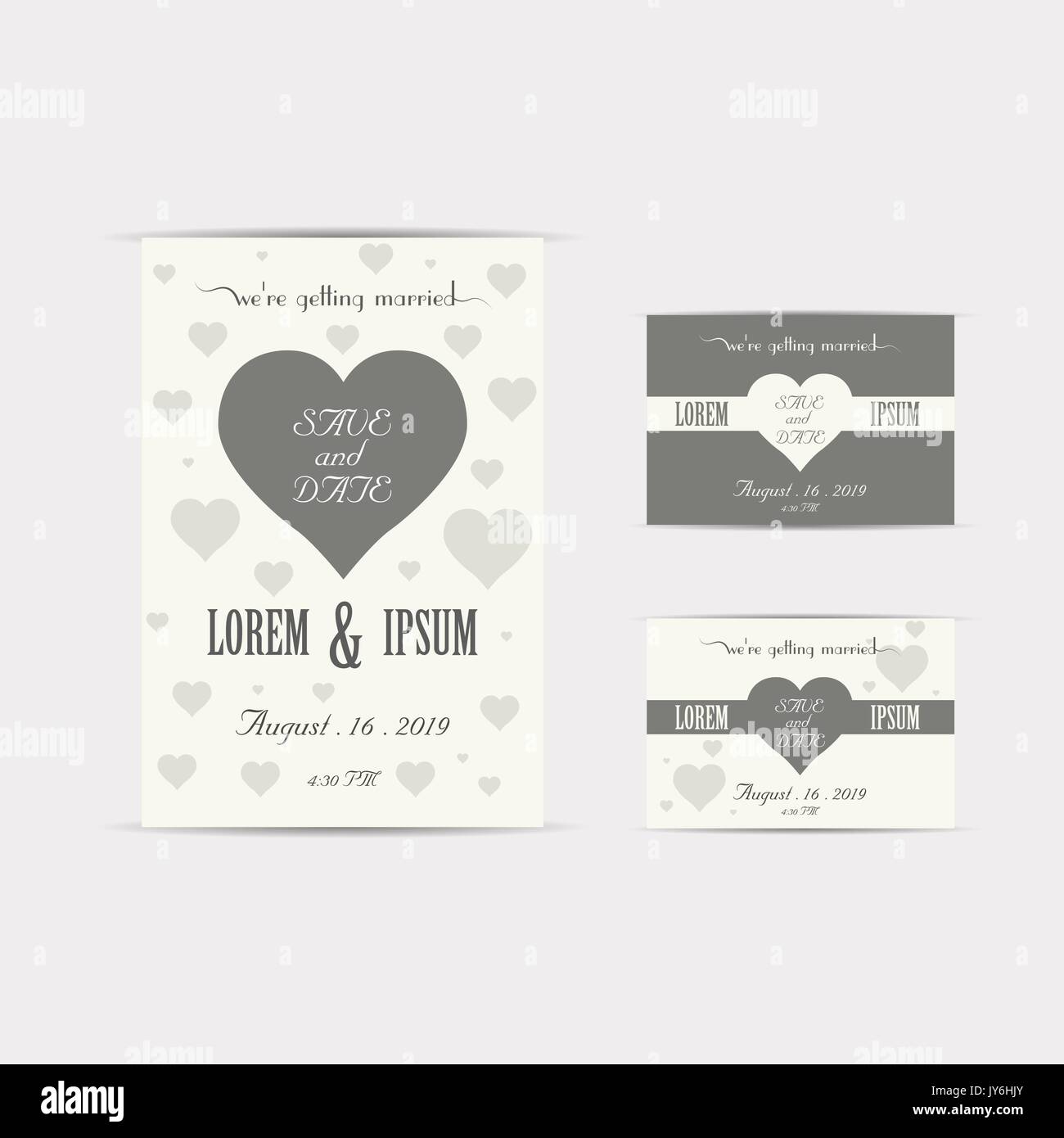 Wedding Invitation Card, Vector, Illustration, Eps File Stock Vector