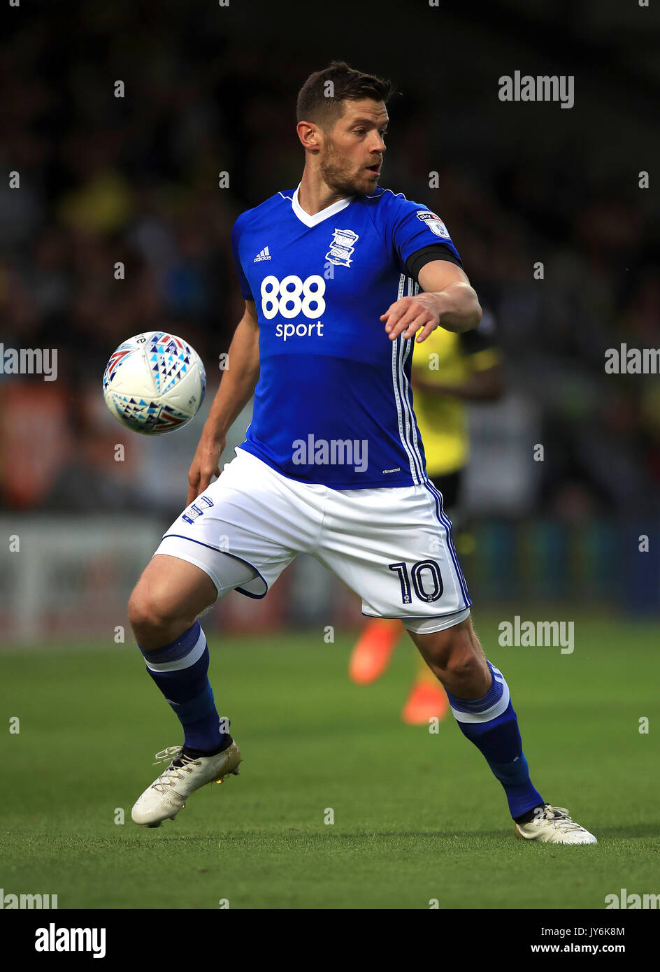 Birmingham City's Lukas Jutkiewicz during the Sky Bet Championship match at the Pirelli Stadium, Burton Stock Photo