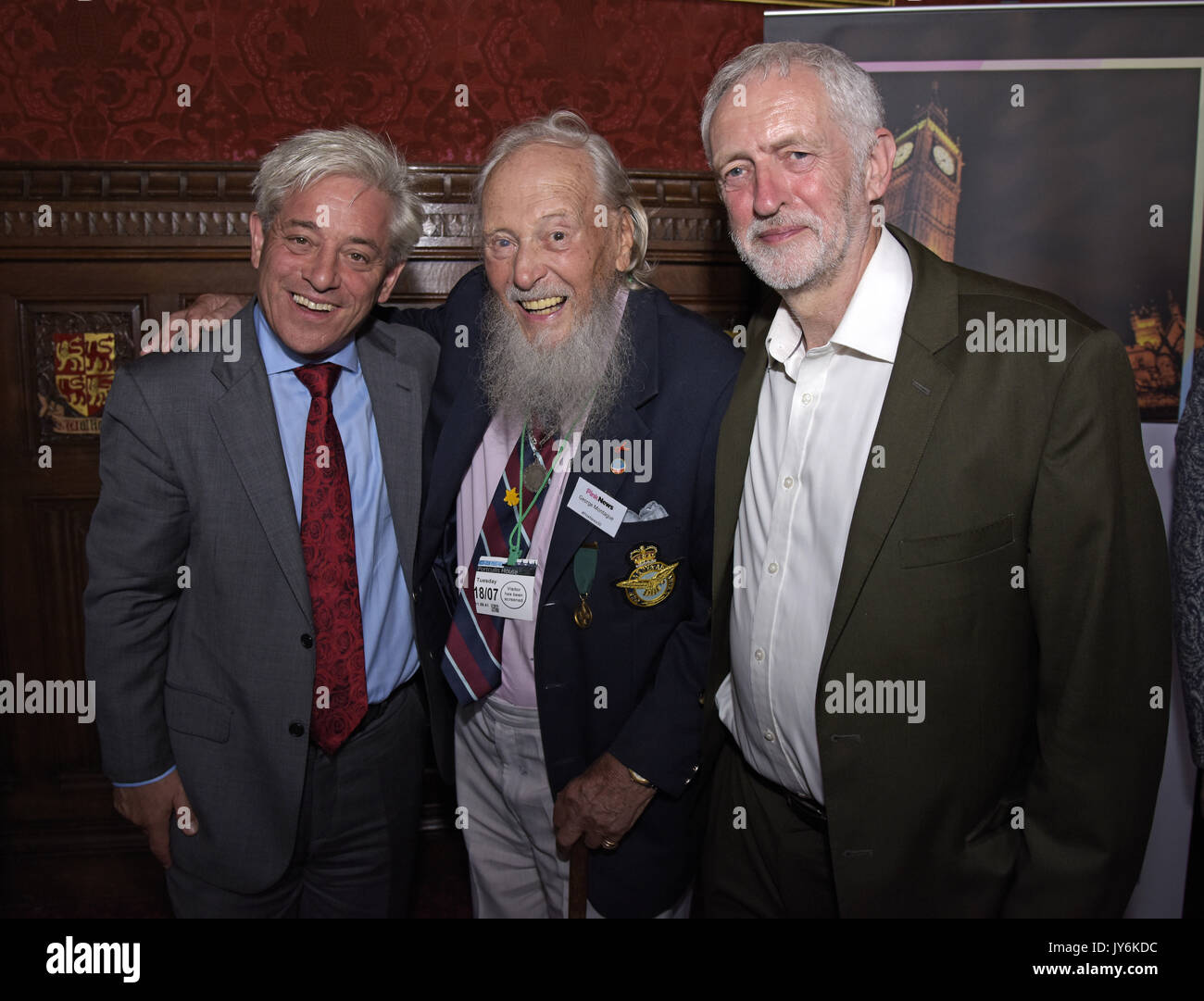 Summer reception and announcement of the Pink News Awards 2017 in The Palace of Westminster, The Speaker’s House  Featuring: John Bercow, George Montague, Jeremy Corbyn Where: London, United Kingdom When: 18 Jul 2017 Credit: Chris Jepson/WENN.com Stock Photo